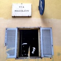 Rue Niccolo IV, Ascoli Piceno, Italie.